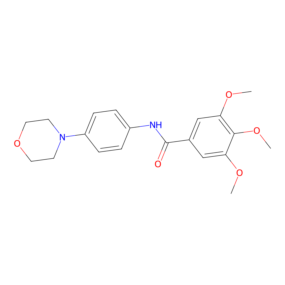 3,4,5-trimethoxy-N-[4-(morpholin-4-yl)phenyl]benzamide molecular structure, CAS 102457-93-2