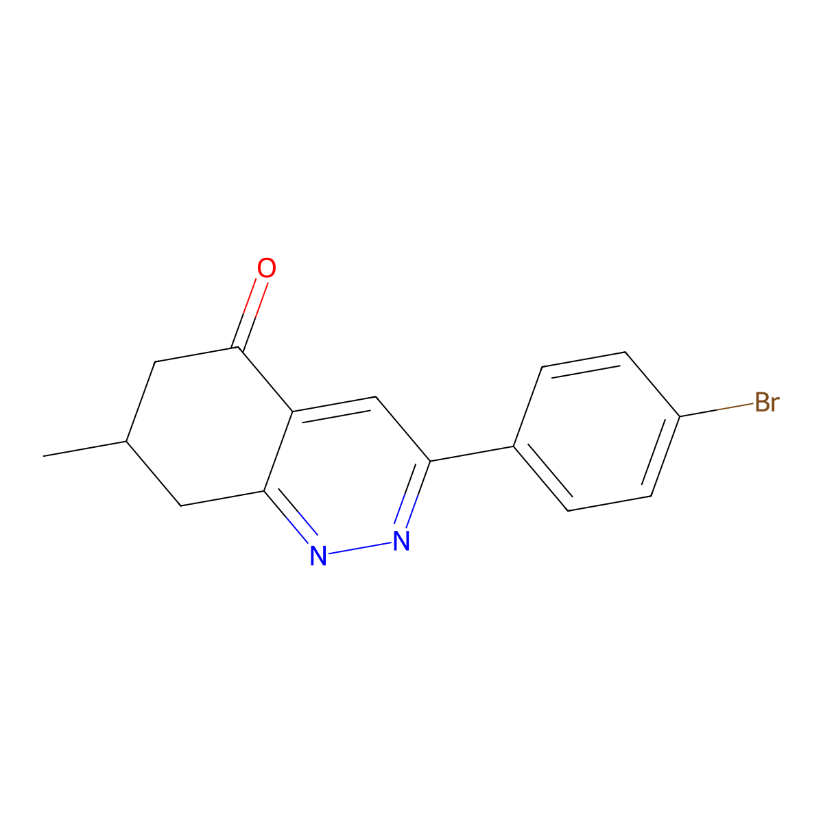 3-(4-Bromophenyl)-7-methyl-6,7,8-trihydrocinnolin-5-one molecular structure, CAS 1024571-10-5