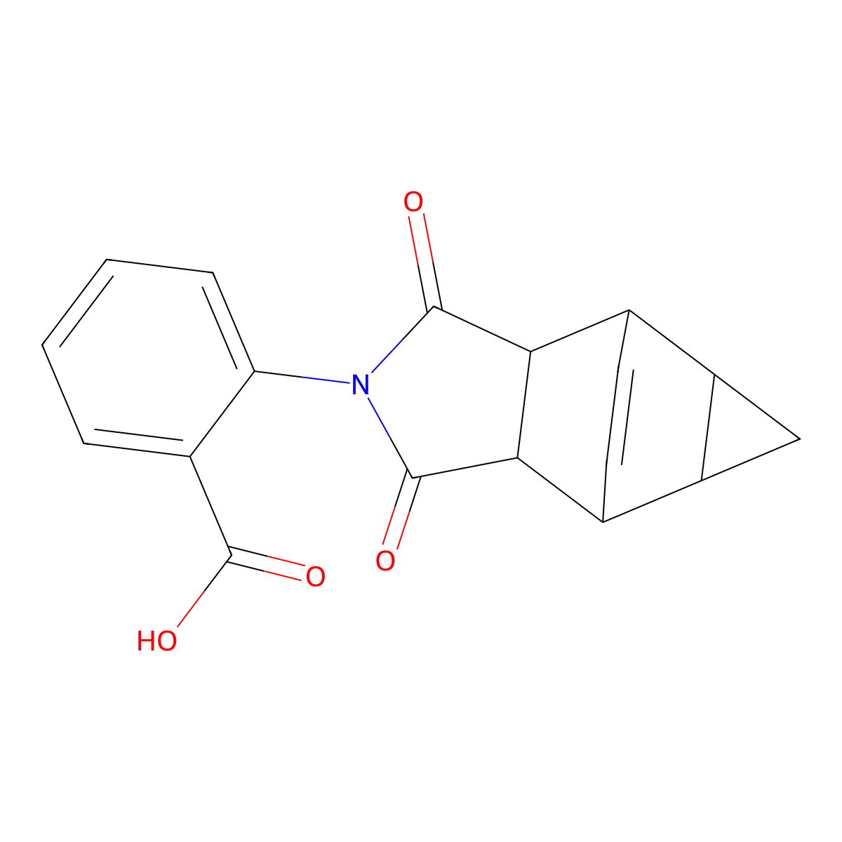 2-(1,3-dioxooctahydro-4,6-ethenocyclopropa[f]isoindol-2(1H)-yl)benzoic acid molecular structure, CAS 1024580-09-3