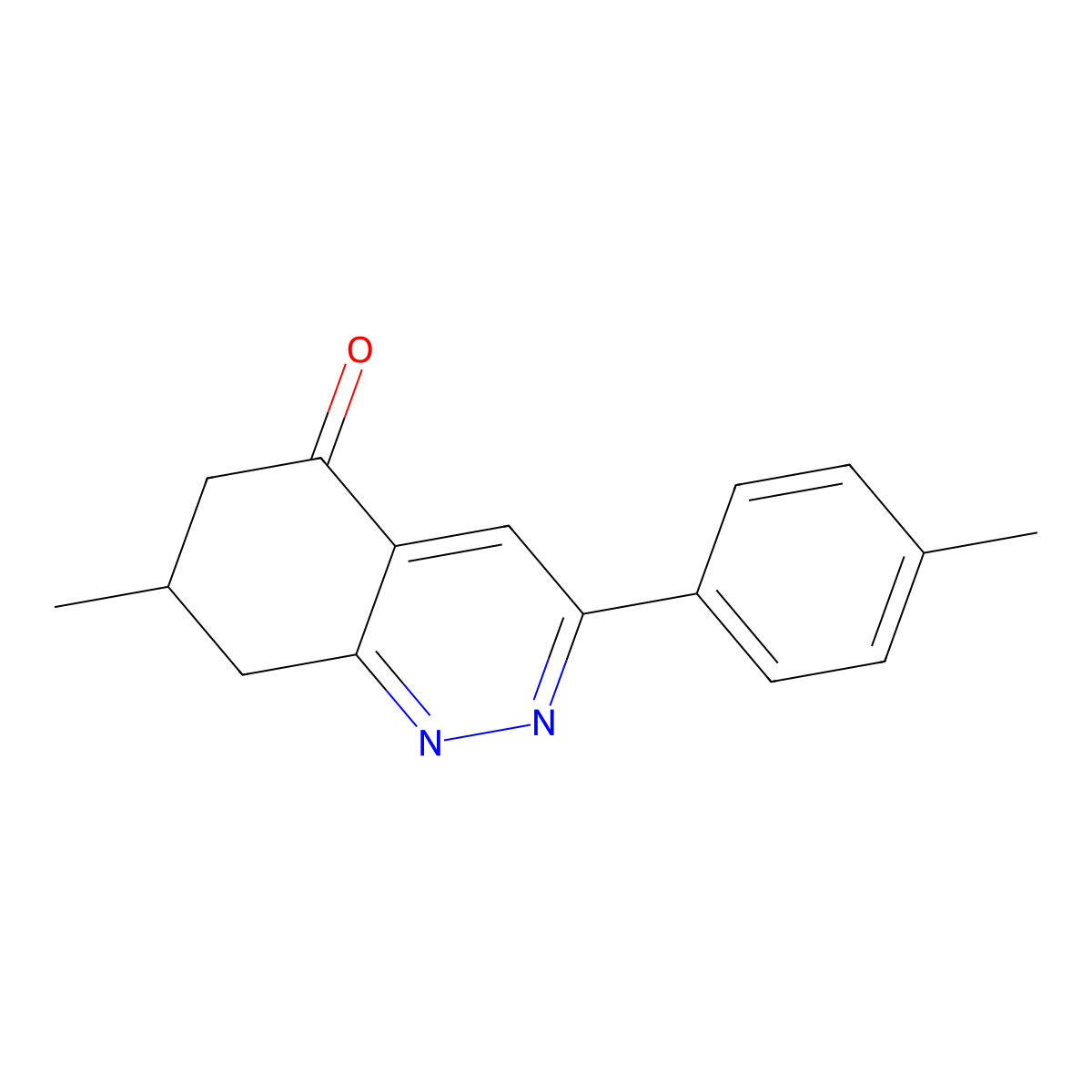 7-Methyl-3-(4-methylphenyl)-6,7,8-trihydrocinnolin-5-one molecular structure, CAS 1024581-97-2