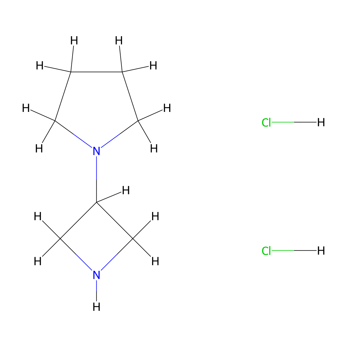 1-(Azetidin-3-yl)pyrrolidine dihydrochloride molecular structure, CAS 1024589-68-1