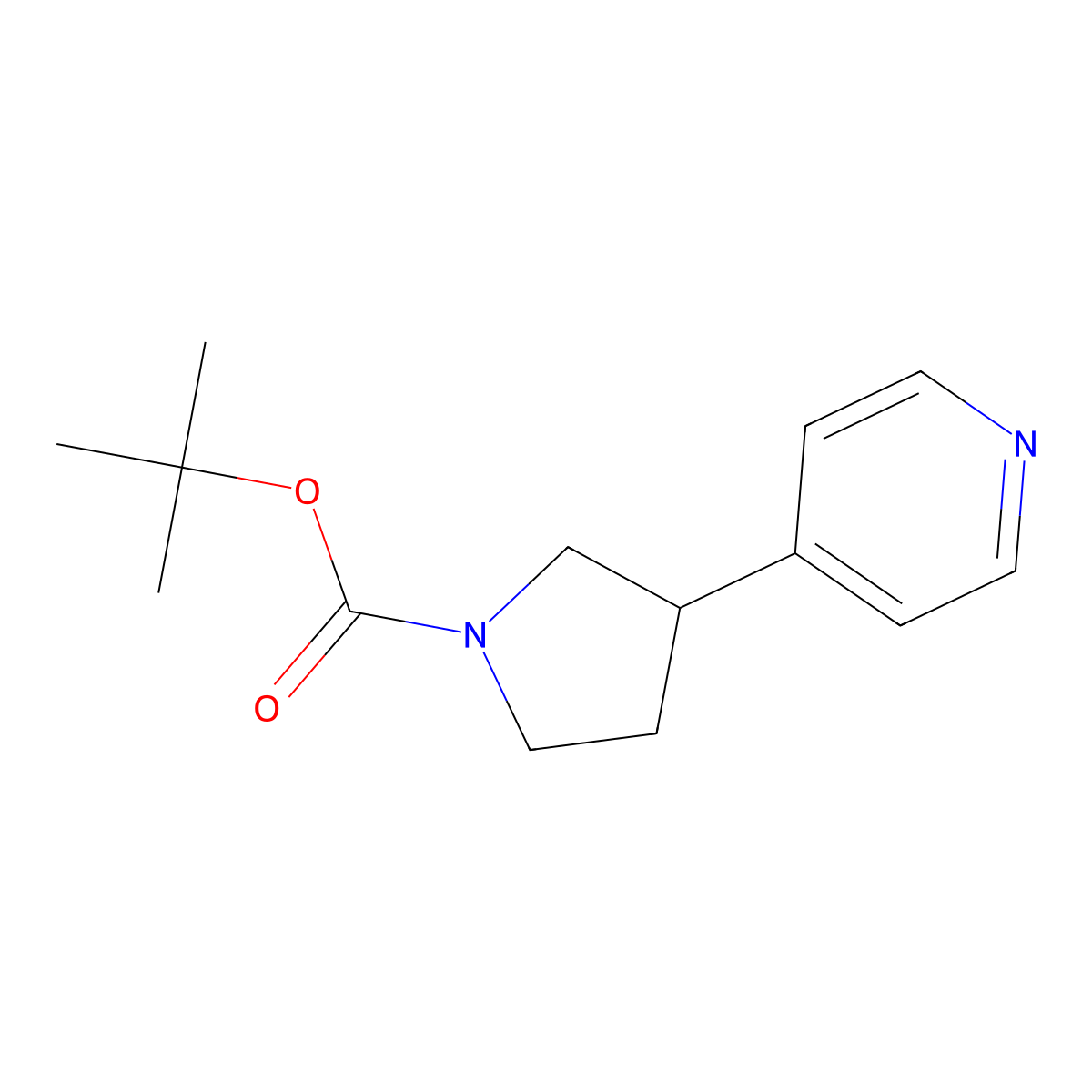 tert-Butyl 3-(pyridin-4-yl)pyrrolidine-1-carboxylate molecular structure, CAS 1024590-32-6