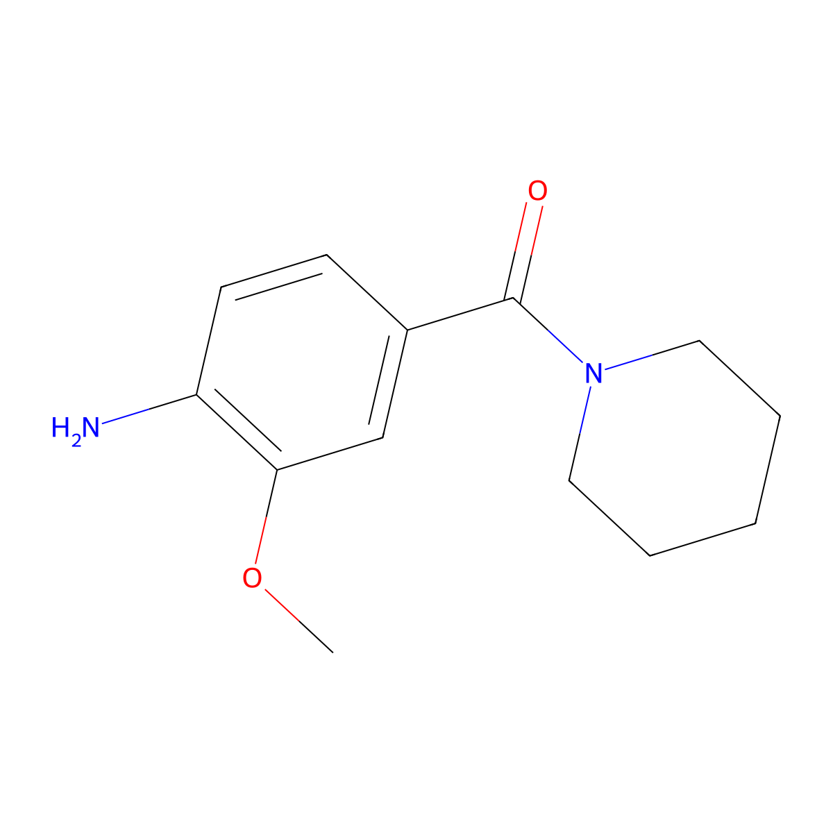 (4-Amino-3-methoxyphenyl)-1-piperidinylmethanone molecular structure, CAS 1024590-33-7