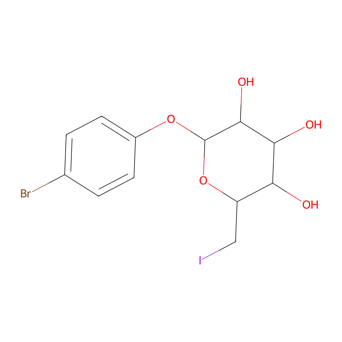 C12H14BrIO5 molecular structure, CAS 1024594-20-4