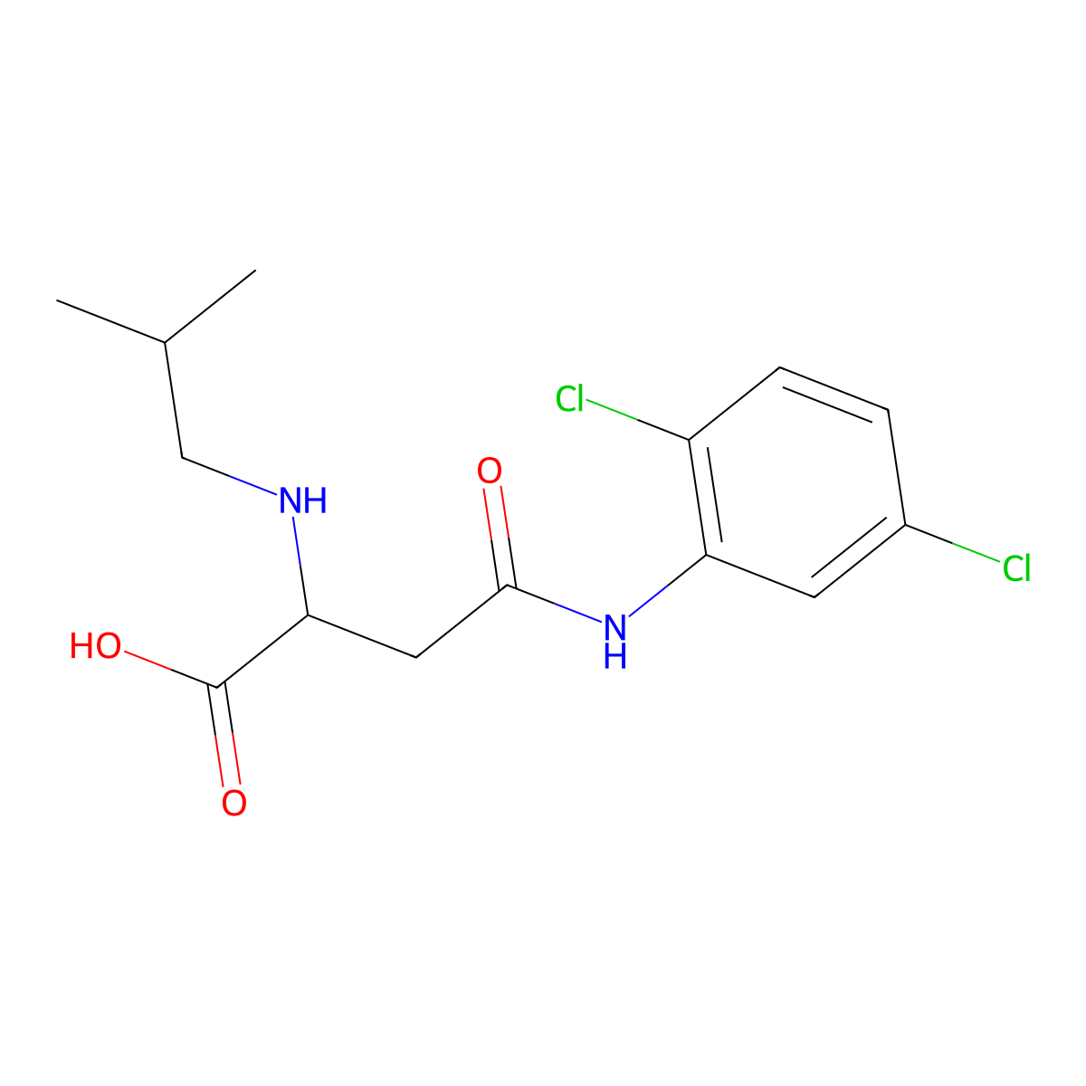 4-((2,5-Dichlorophenyl)amino)-2-(isobutylamino)-4-oxobutanoic acid molecular structure, CAS 1024594-23-7