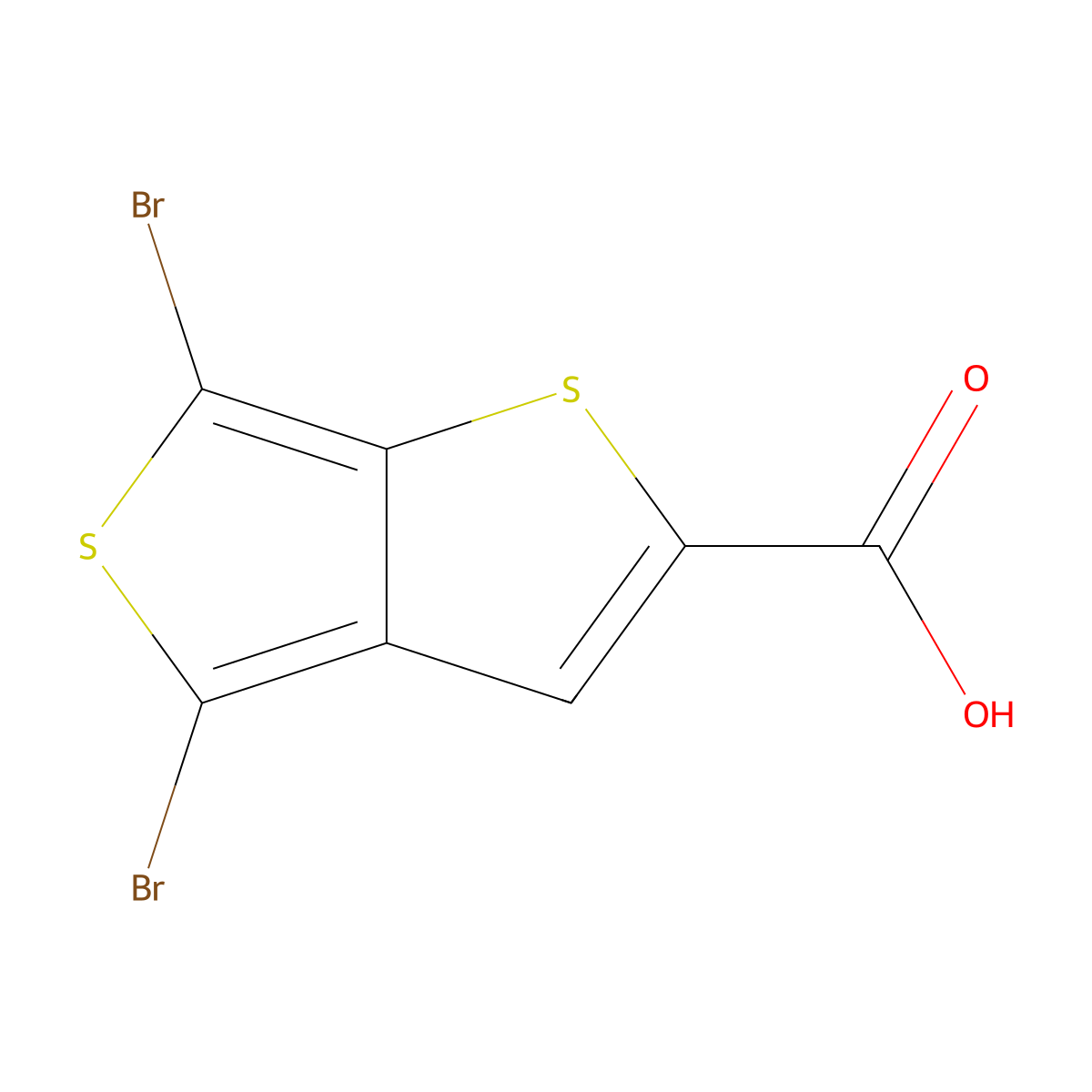 4,6-Dibromothieno[3,4-b]thiophene-2-carboxylic acid molecular structure, CAS 1024594-86-2