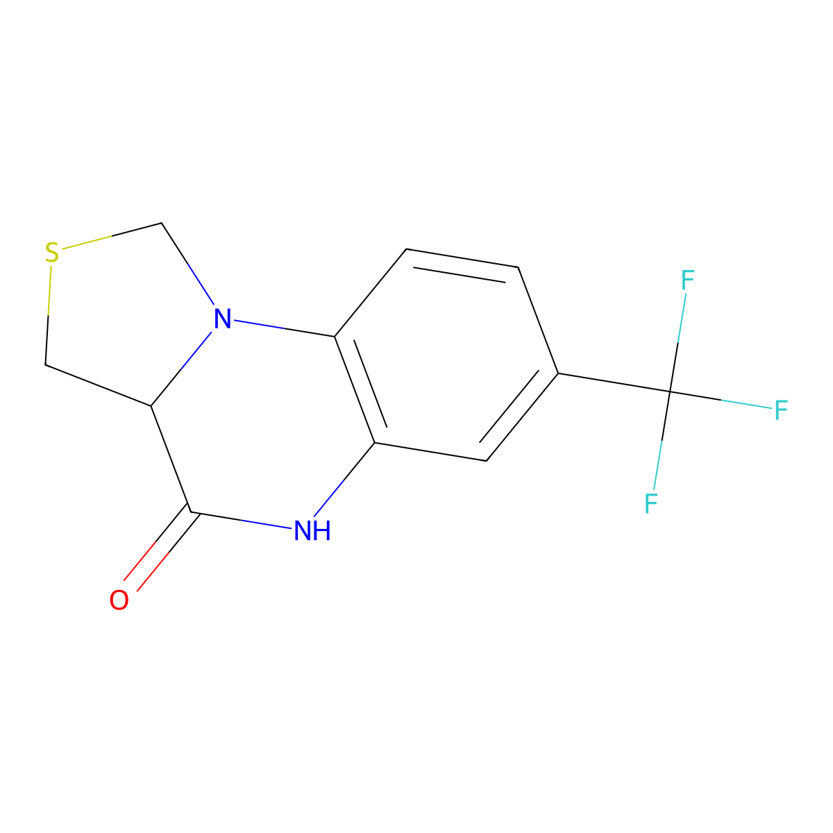 7-(trifluoromethyl)-3,3a-dihydro[1,3]thiazolo[3,4-a]quinoxalin-4(5H)-one molecular structure, CAS 1024595-52-5