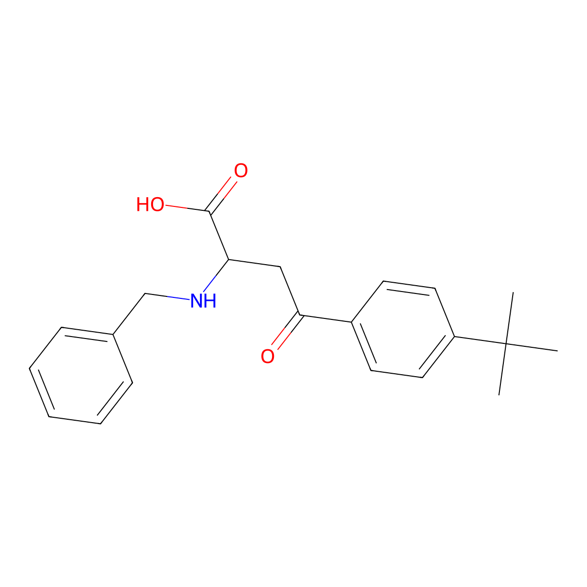 2-(Benzylamino)-4-(4-tert-butylphenyl)-4-oxobutanoic acid molecular structure, CAS 1024597-17-8