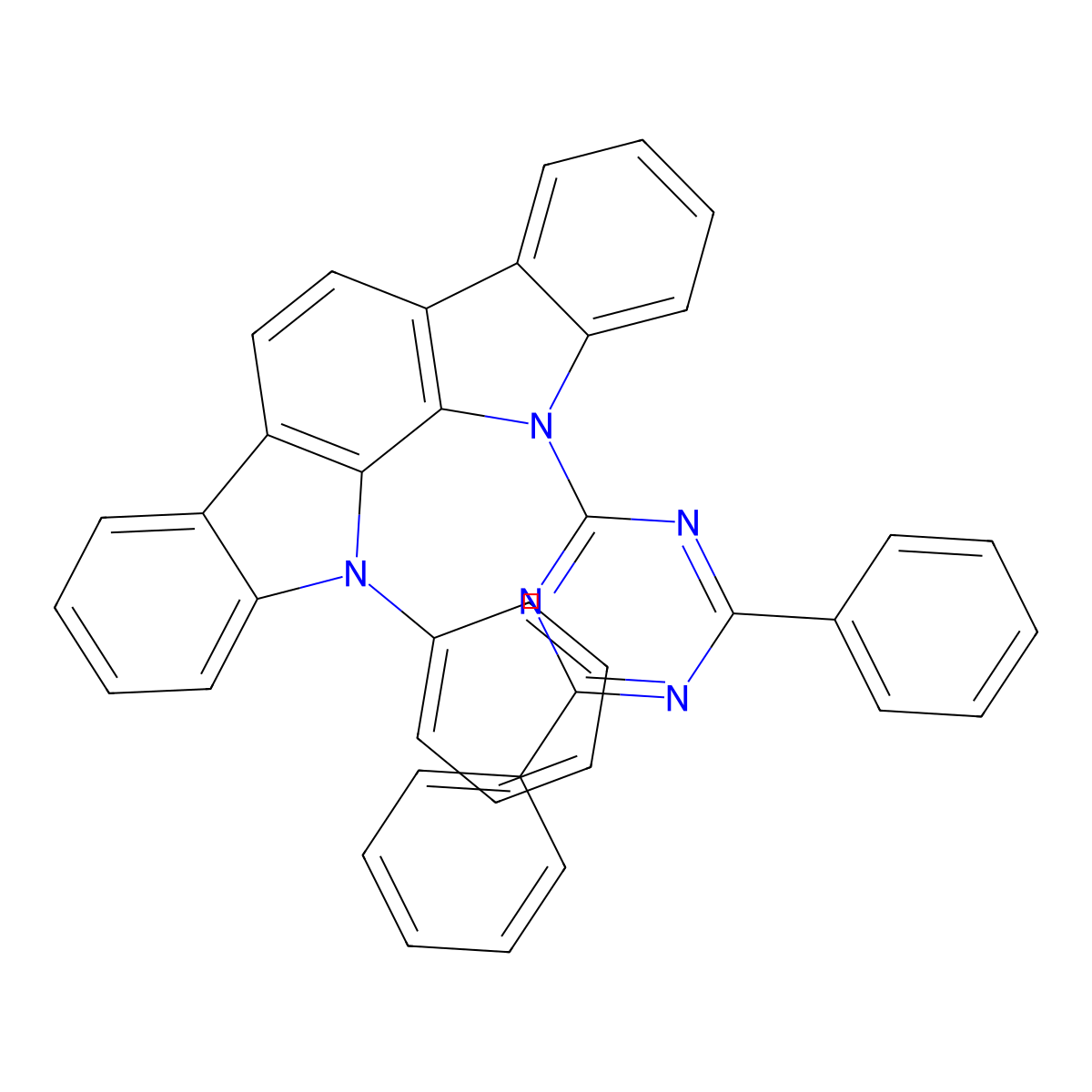 11-(4,6-Diphenyl-1,3,5-triazin-2-yl)-12-phenyl-11,12-dihydroindolo[2,3-a]carbazole molecular structure, CAS 1024598-01-3