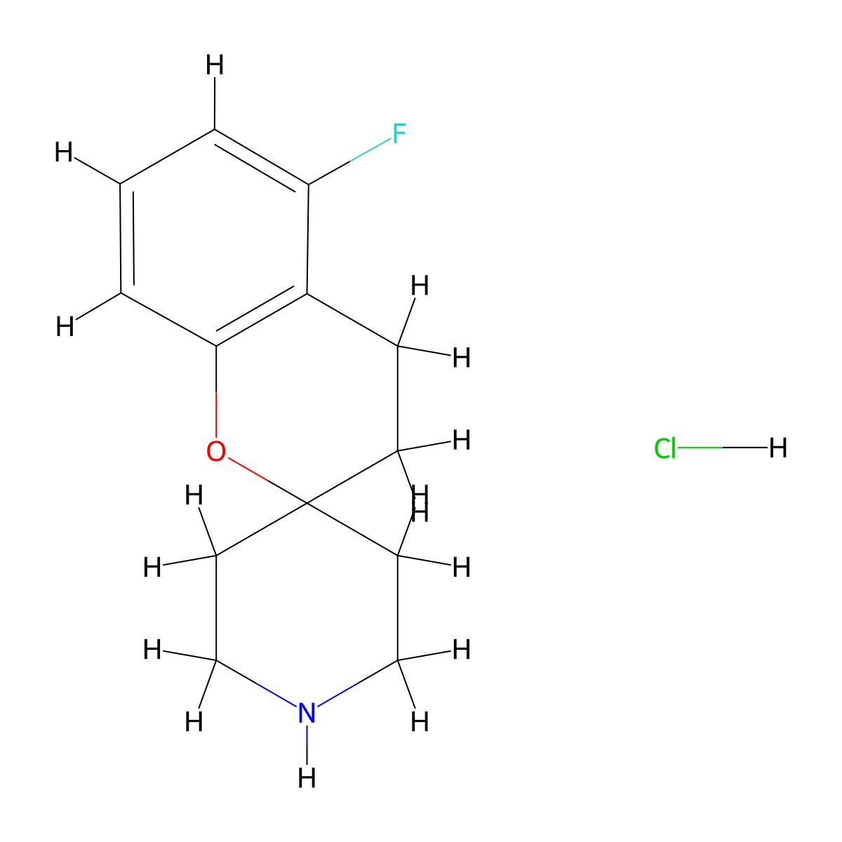 5-Fluorospiro[chroman-2,4'-piperidine] hydrochloride molecular structure, CAS 1024605-45-5