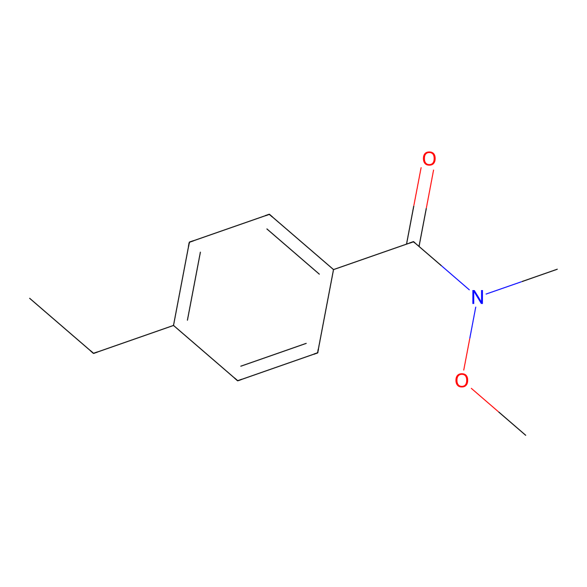 4-ethyl-N-methoxy-N-methylbenzamide molecular structure, CAS 1024606-29-8