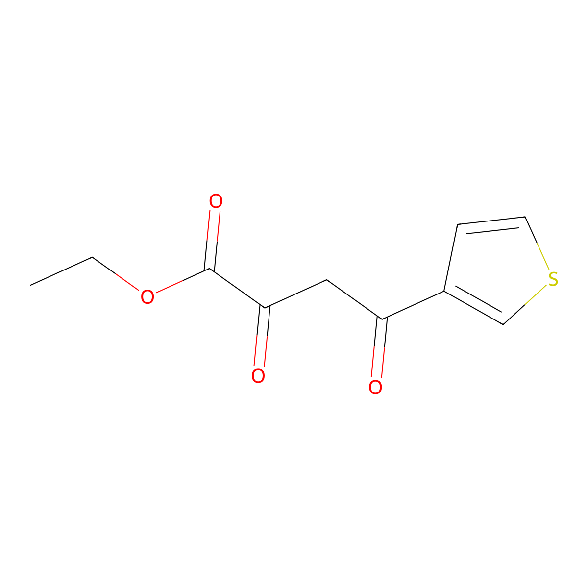 Ethyl 2,4-dioxo-4-(thiophen-3-yl)butanoate molecular structure, CAS 1024611-24-2