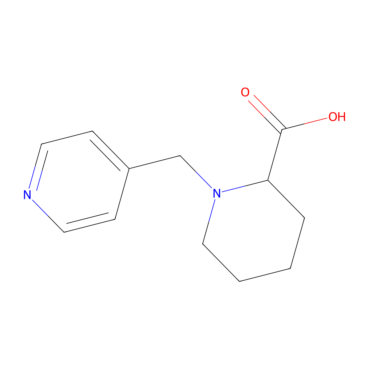 1-(pyridin-4-ylmethyl)piperidine-2-carboxylic Acid molecular structure, CAS 1024612-64-3