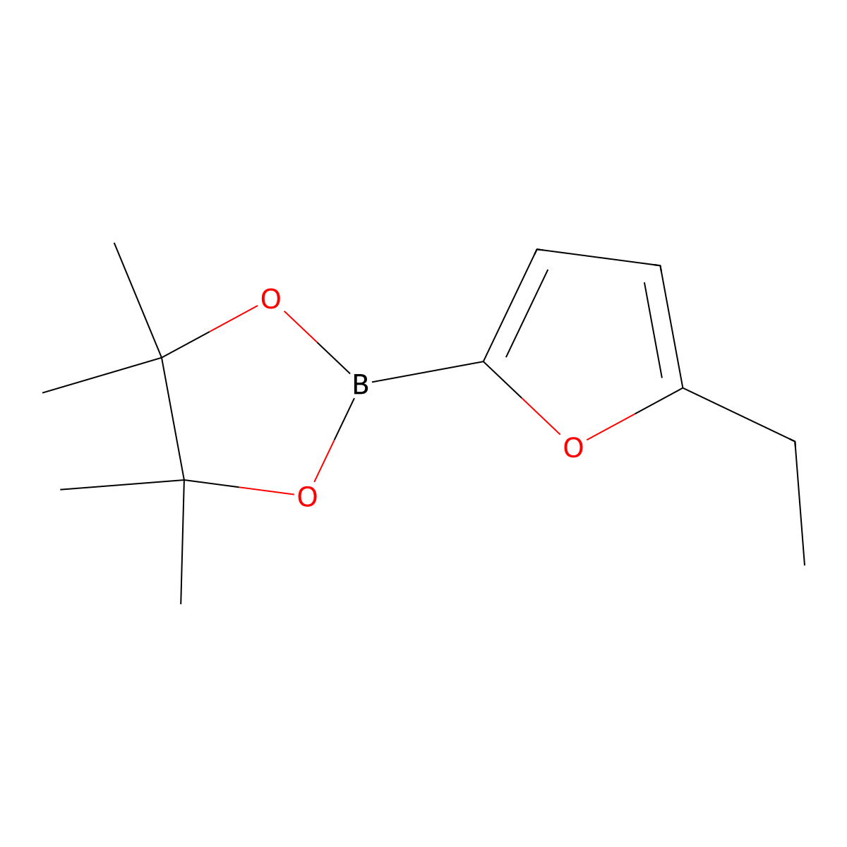 2-(5-Ethylfuran-2-yl)-4,4,5,5-tetramethyl-1,3,2-dioxaborolane molecular structure, CAS 1024677-77-7