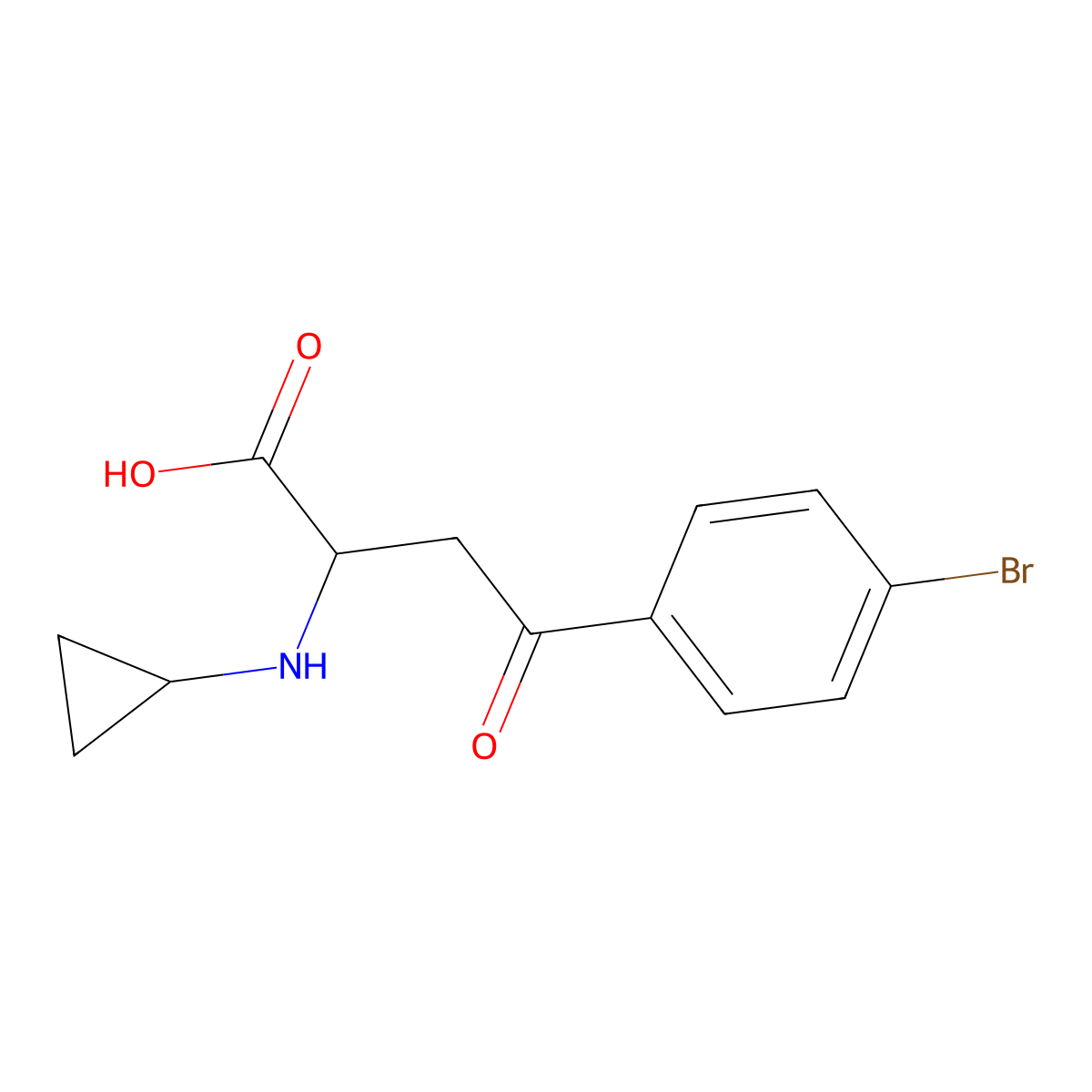 4-(4-Bromophenyl)-2-(cyclopropylamino)-4-oxobutanoic acid molecular structure, CAS 1024685-41-3