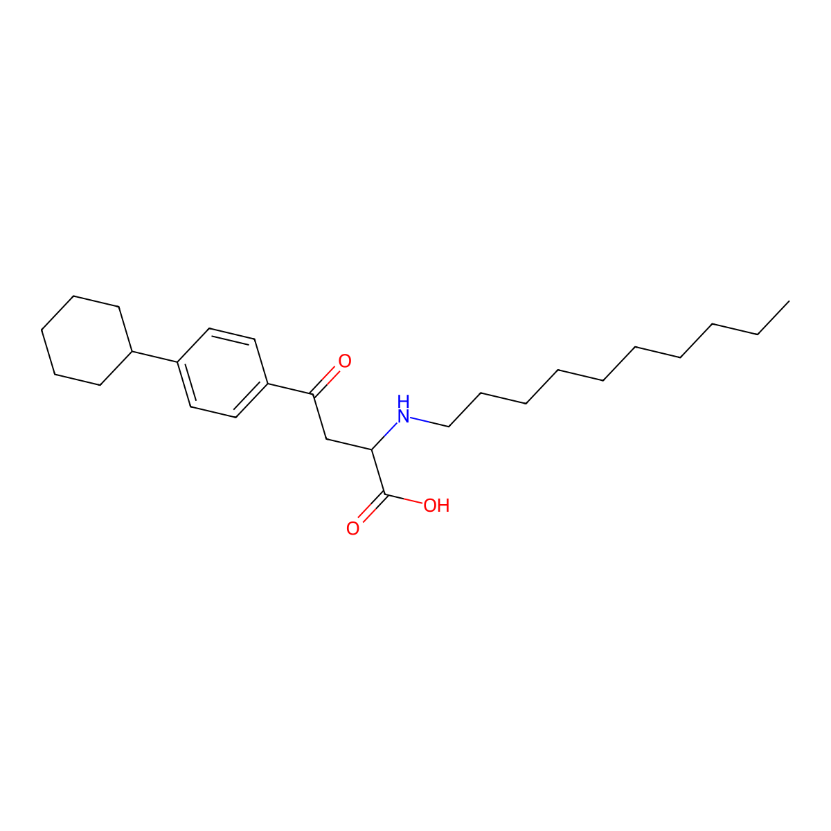 4-(4-Cyclohexylphenyl)-2-(decylamino)-4-oxobutanoic acid molecular structure, CAS 1024696-17-0