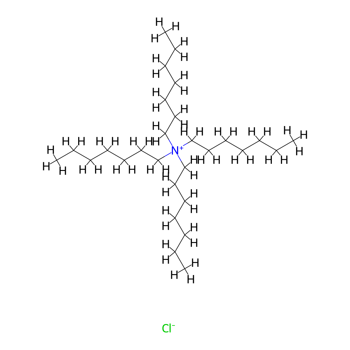 1-Heptanaminium, N,N,N-triheptyl-, chloride (1:1) molecular structure, CAS 10247-90-2