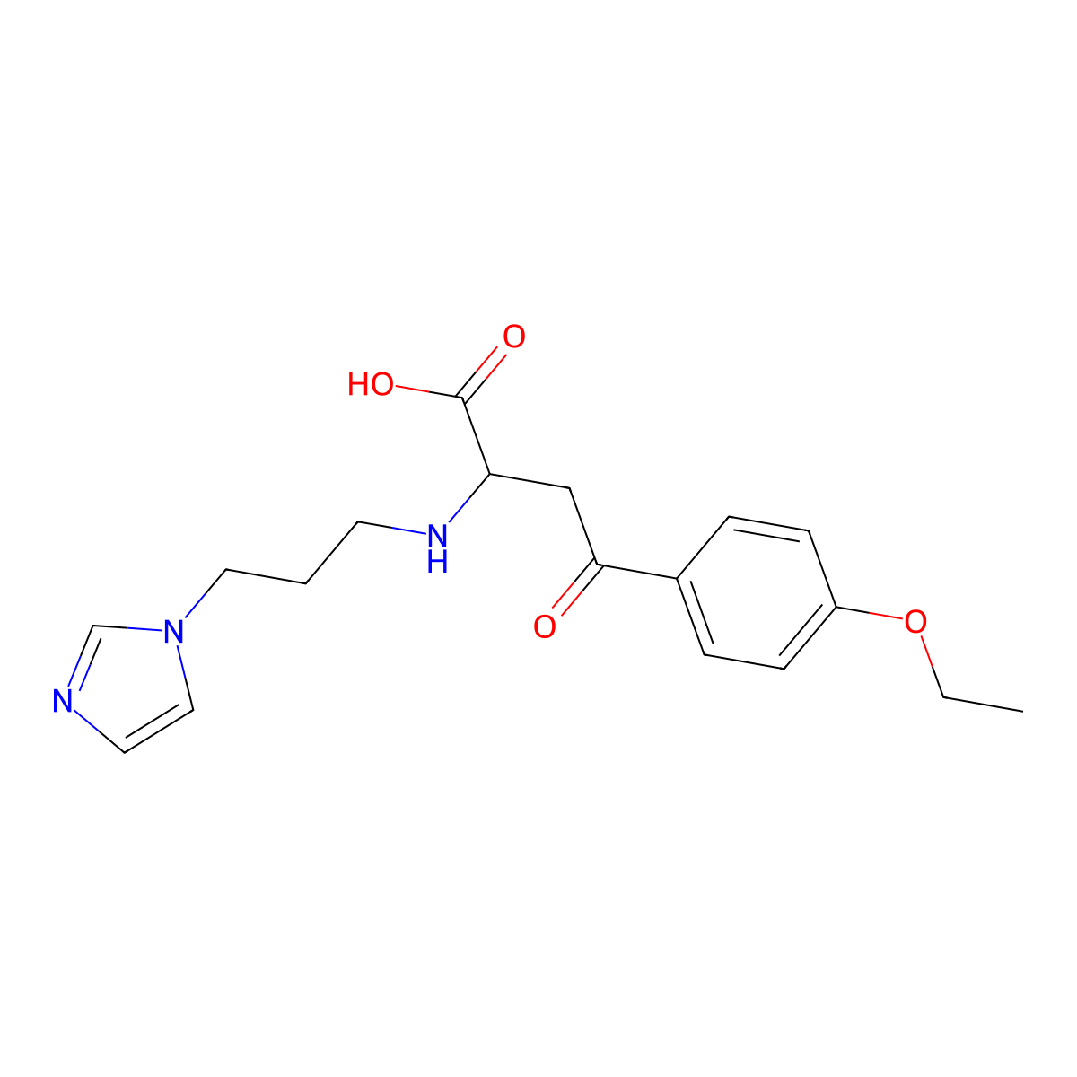 4-(4-ethoxyphenyl)-2-{[3-(1H-imidazol-1-yl)propyl]amino}-4-oxobutanoic acid molecular structure, CAS 1024703-27-2