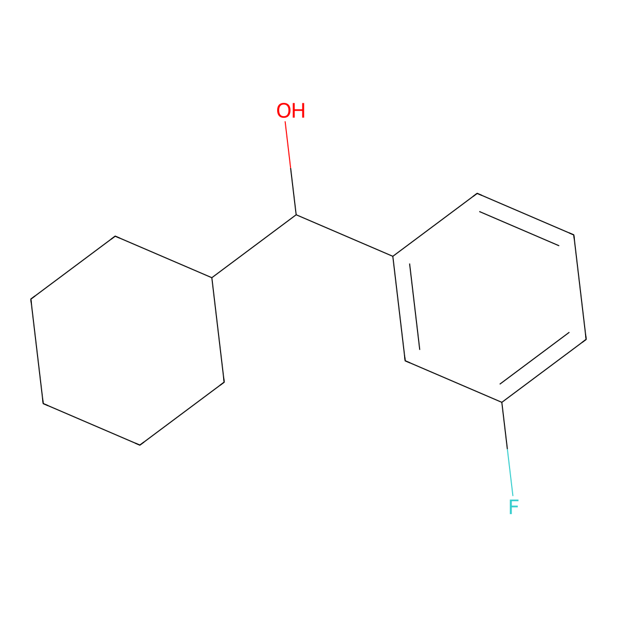 Cyclohexyl (3-fluorophenyl)methanol molecular structure, CAS 1024708-58-4