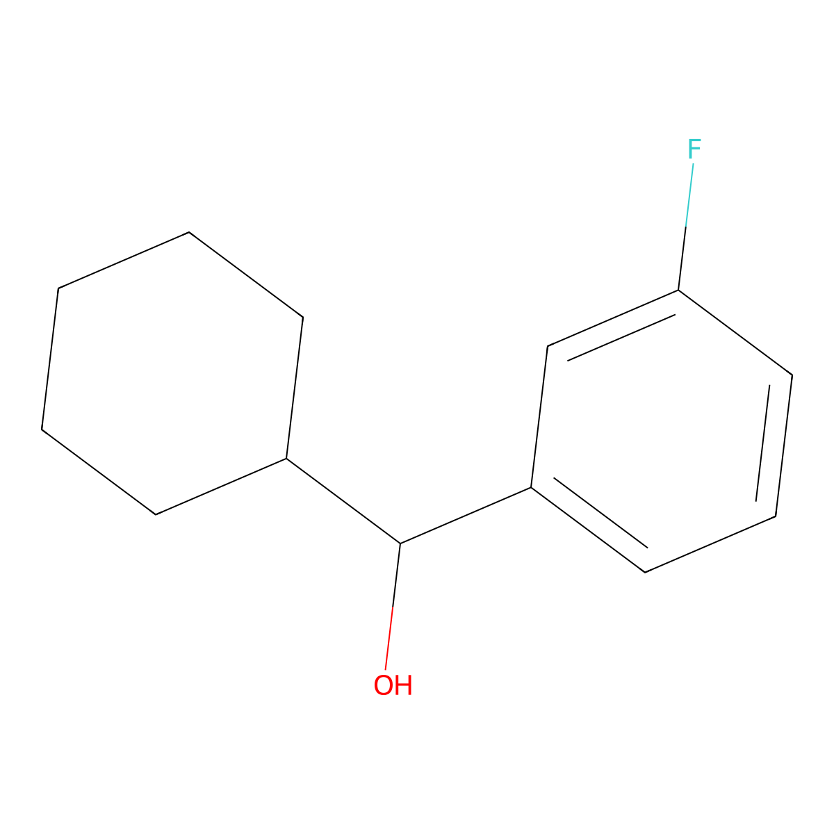 Cyclohexyl (3-fluorophenyl)methanol molecular structure, CAS 1024708-58-4