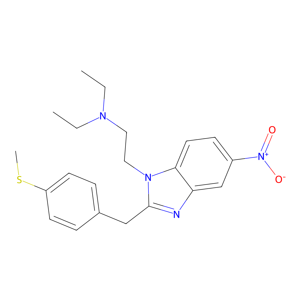 Methylthionitazene molecular structure, CAS 102471-37-4