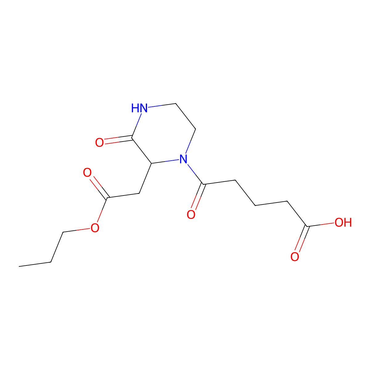 5-Oxo-5-[3-oxo-2-(2-oxo-2-propoxyethyl)-1-piperazinyl]pentanoic acid molecular structure, CAS 1024712-81-9