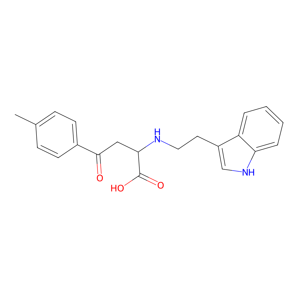 2-{[2-(1H-indol-3-yl)ethyl]amino}-4-(4-methylphenyl)-4-oxobutanoic acid molecular structure, CAS 1024718-82-8