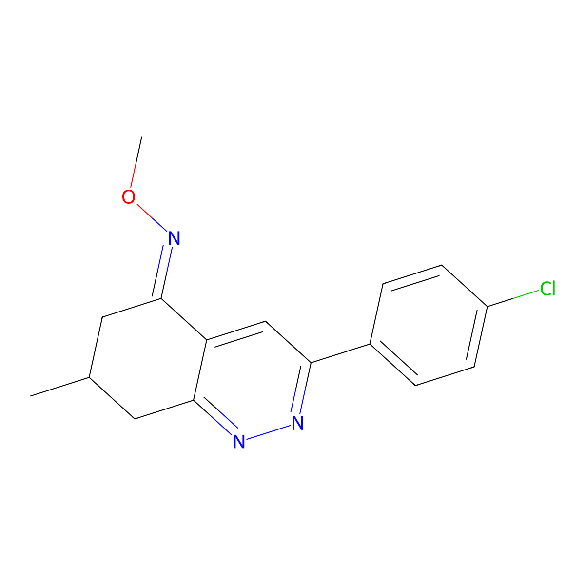 3-(4-chlorophenyl)-N-methoxy-7-methyl-7,8-dihydro-6H-cinnolin-5-imine molecular structure, CAS 1024770-50-0