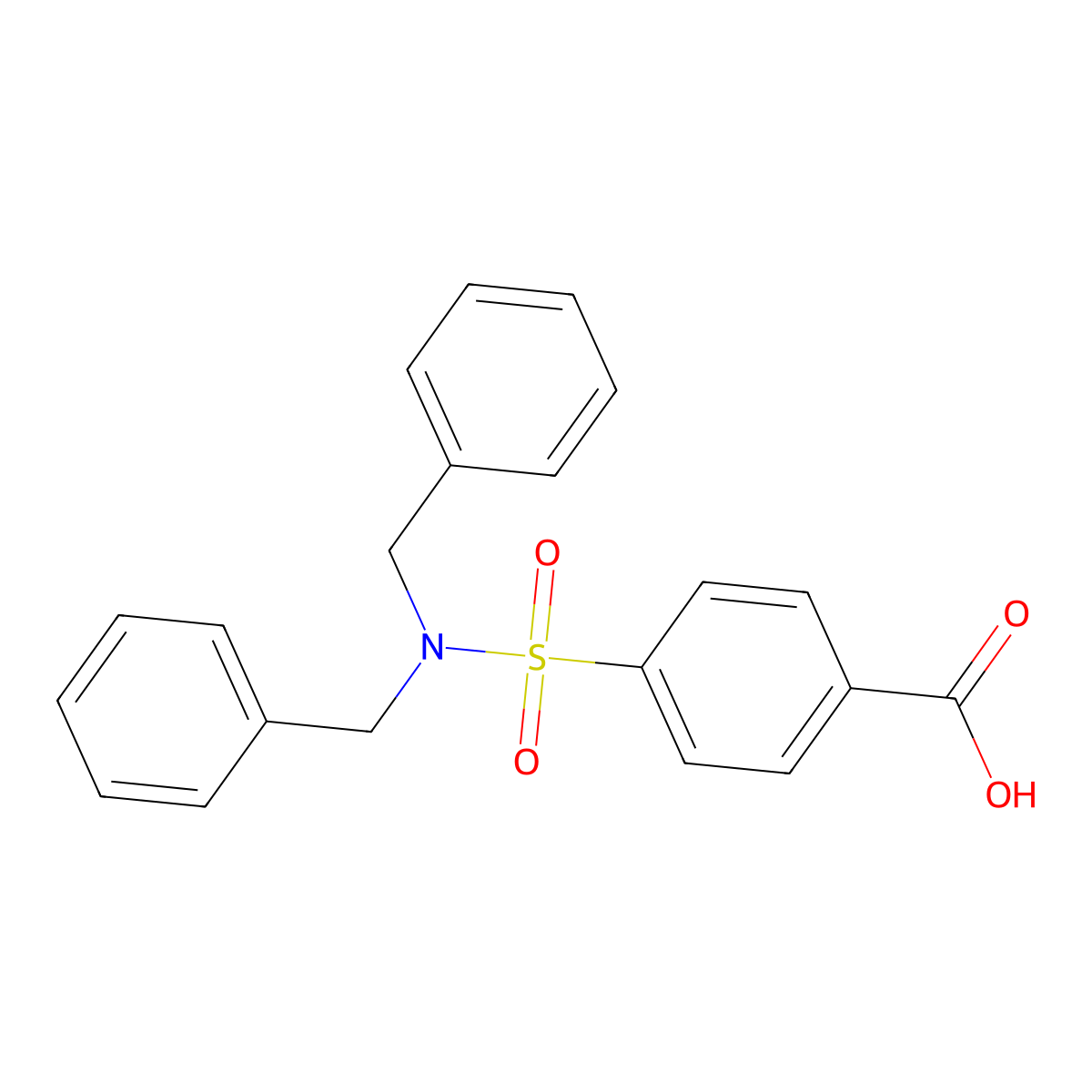 4-(dibenzylsulfamoyl)benzoic Acid molecular structure, CAS 102479-27-6