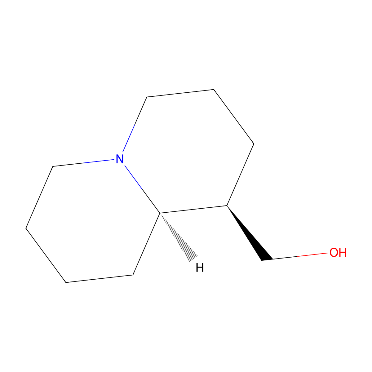 Lupinine molecular structure, CAS 10248-30-3