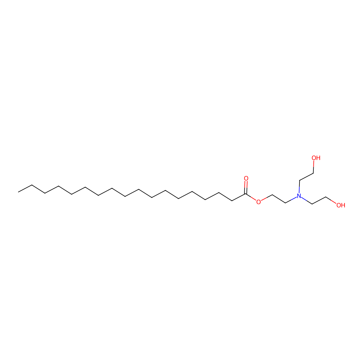 Octadecanoic acid, 2-(bis(2-hydroxyethyl)amino)ethyl ester molecular structure, CAS 10248-74-5