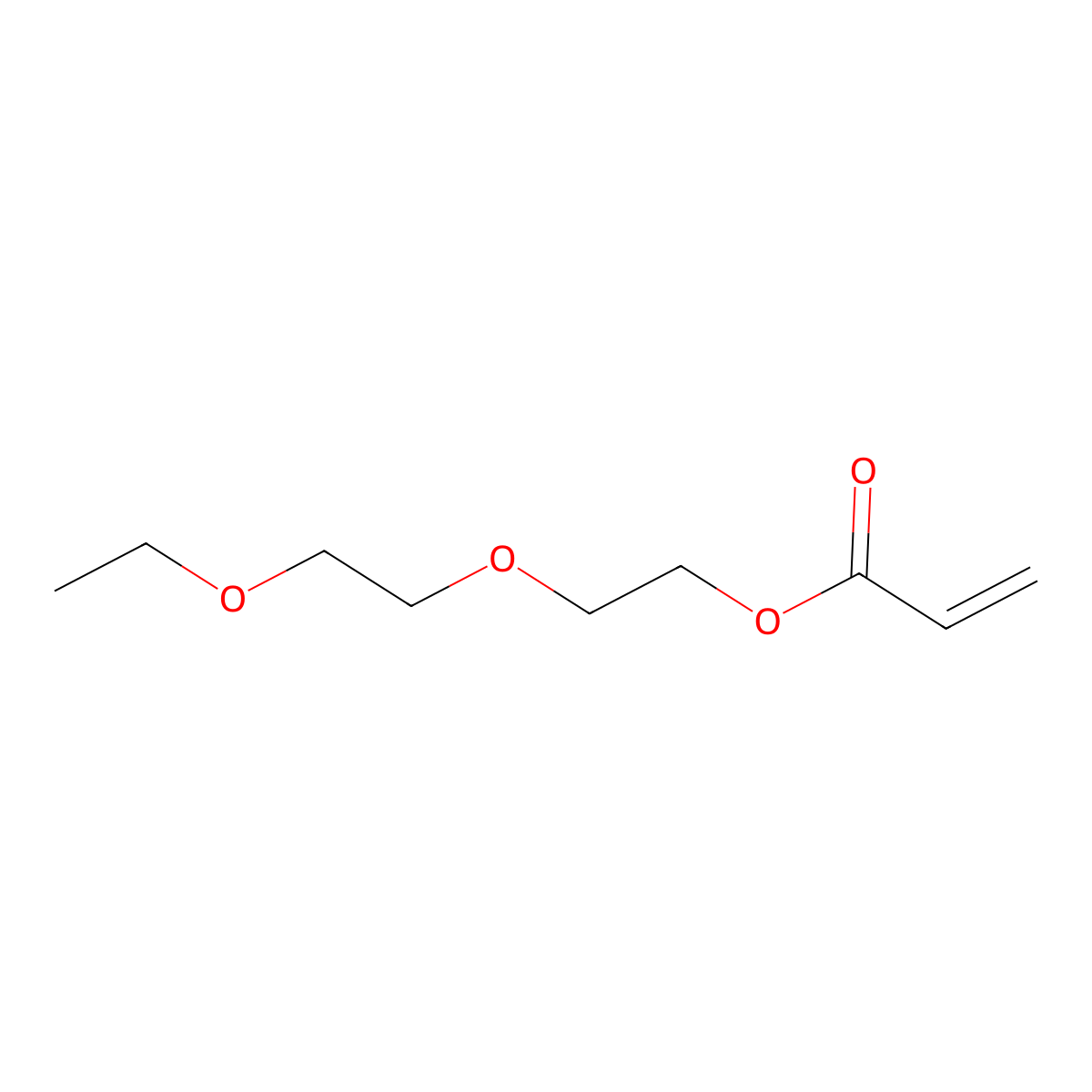 2-(2-Ethoxyethoxy)ethyl PROP-2-enoate molecular structure, CAS 102484-00-4