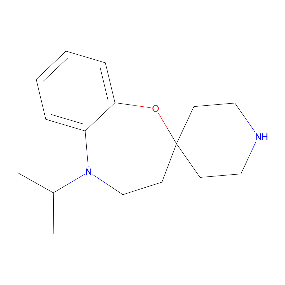 5-Isopropyl-4,5-dihydro-3H-spiro[benzo[B][1,4]oxazepine-2,4'-piperidine] molecular structure, CAS 1024869-37-1
