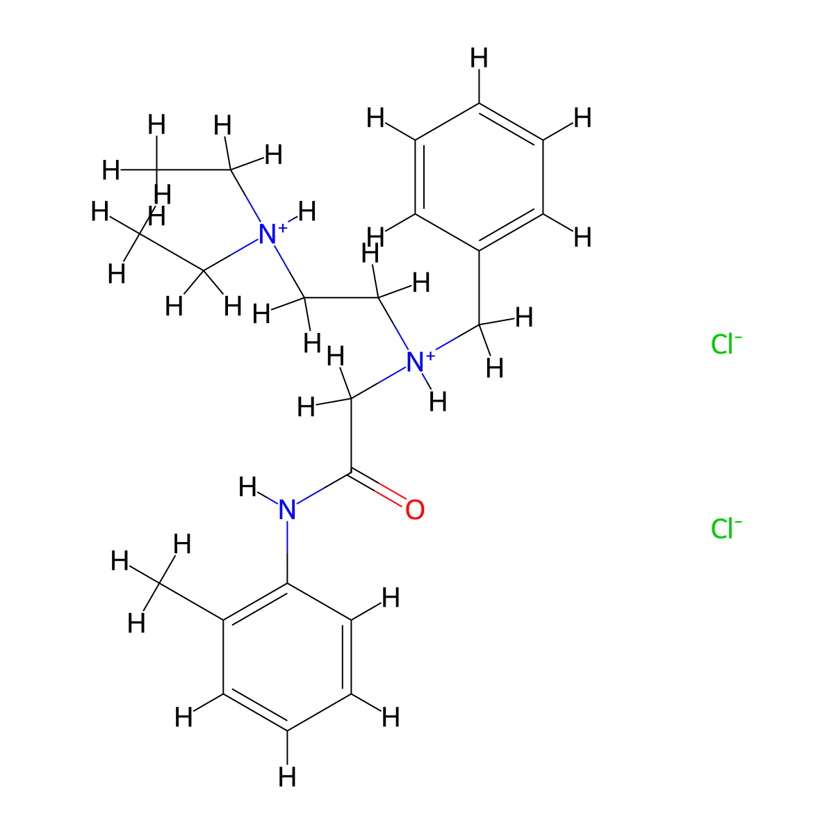 o-Acetotoluidide, 2-(benzyl(2-(diethylamino)ethyl)amino)-, dihydrochloride molecular structure, CAS 102489-46-3