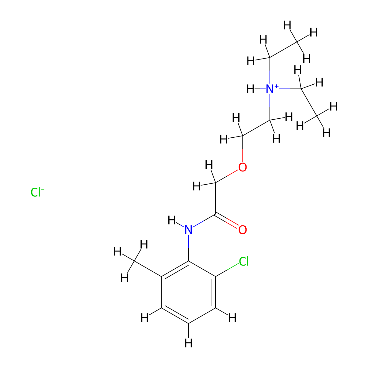 o-Acetotoluidide, 6'-chloro-2-(2-(diethylamino)ethoxy)-, hydrochloride molecular structure, CAS 102489-48-5
