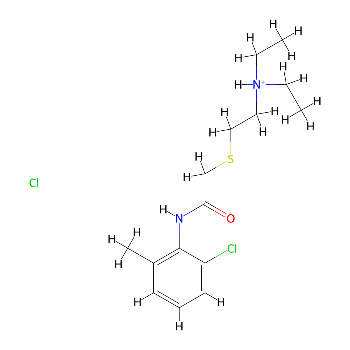o-Acetotoluidide, 6'-chloro-2-(2-(diethylamino)ethylthio)-, hydrochloride molecular structure, CAS 102489-56-5