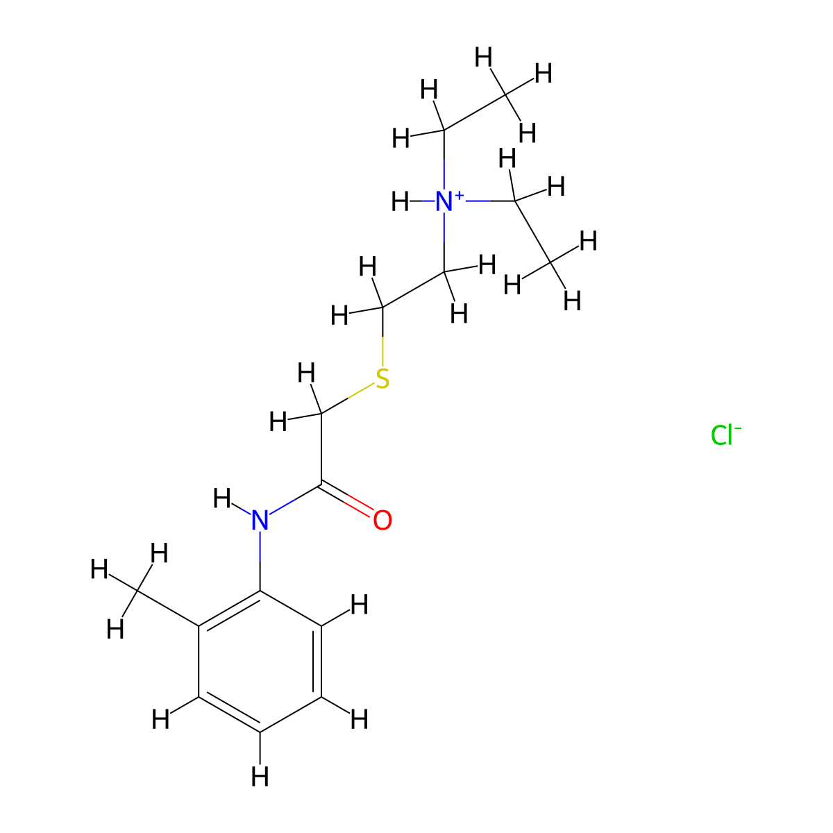 o-Acetotoluidide, 2-(2-(diethylamino)ethyl)thio-, hydrochloride molecular structure, CAS 102489-61-2