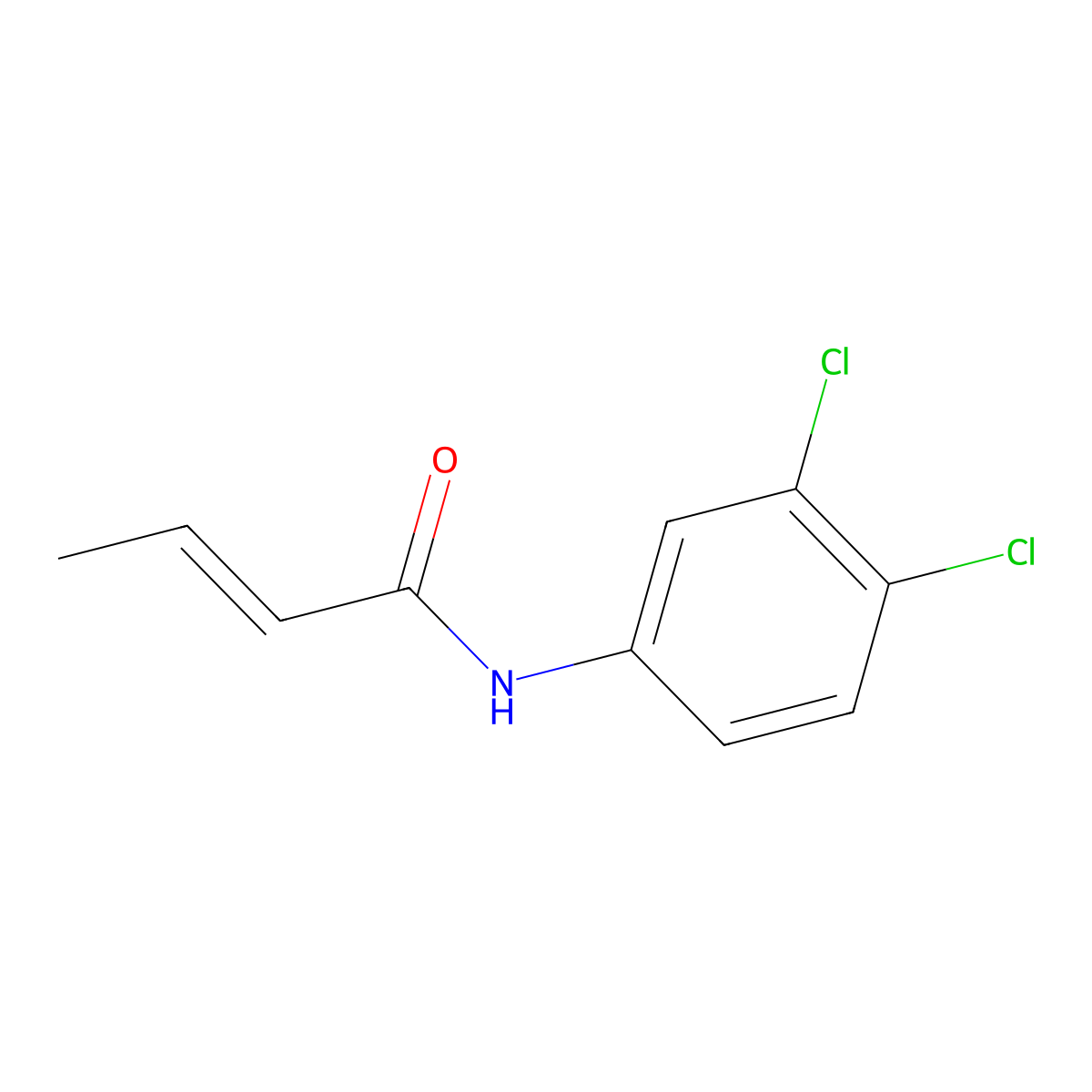 n-(3,4-Dichlorophenyl)but-2-enamide molecular structure, CAS 10249-33-9