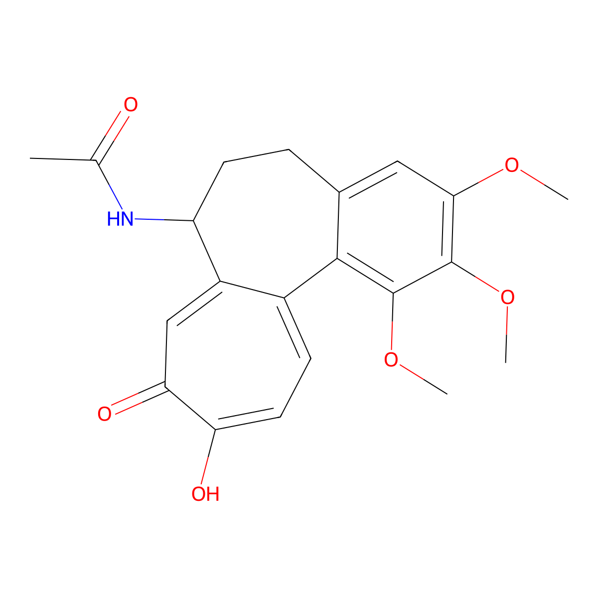 7-Acetamido-10-hydroxy-1,2,3-trimethoxy-6,7-dihydrobenzo[a]heptalen-9(5H)-one molecular structure, CAS 102491-69-0