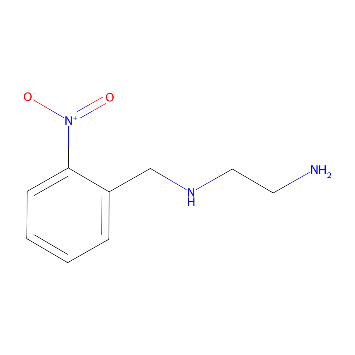(2-Aminoethyl)[(2-nitrophenyl)methyl]amine molecular structure, CAS 102494-87-1