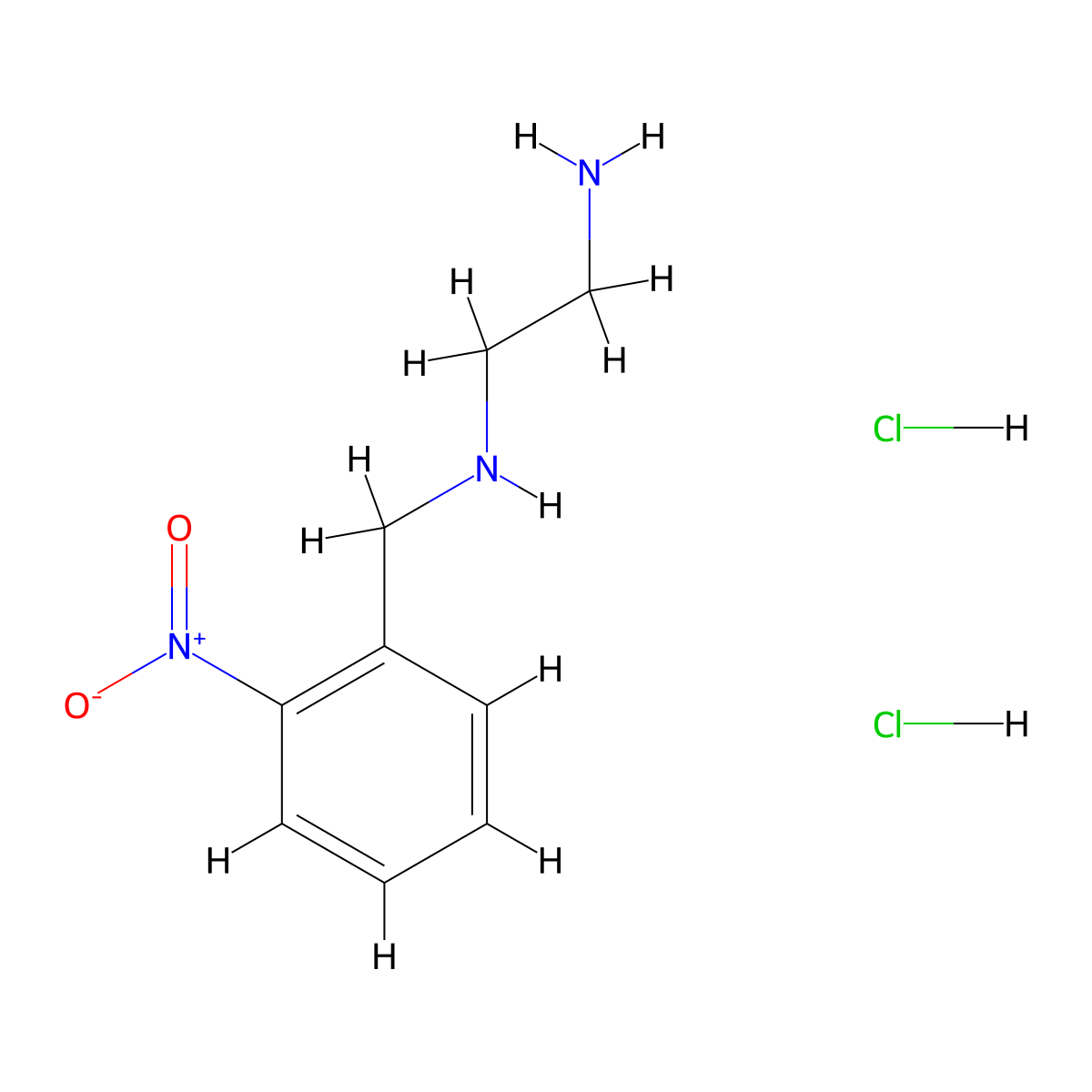 N1-(2-Nitrobenzyl)ethane-1,2-diamine dihydrochloride molecular structure, CAS 102494-89-3