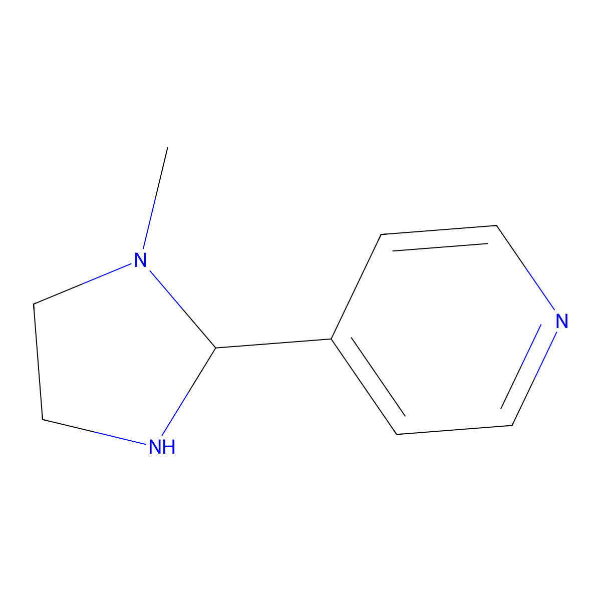 4-(1-Methylimidazolidin-2-yl)pyridine molecular structure, CAS 102495-05-6