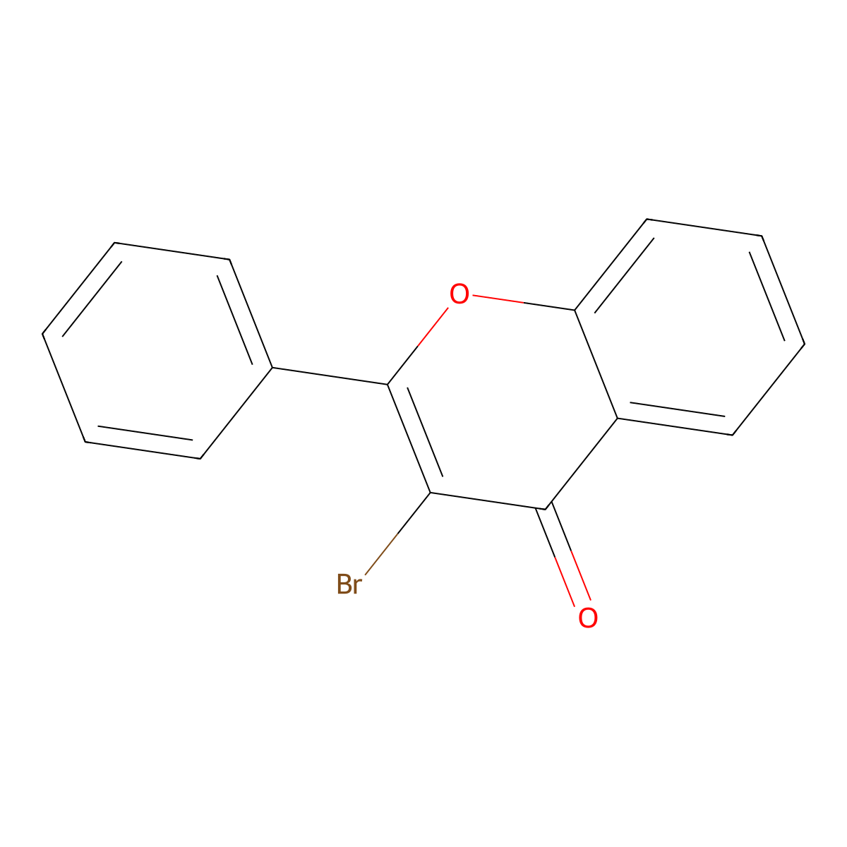 3-bromo-2-phenyl-4H-chromen-4-one molecular structure, CAS 1025-86-1