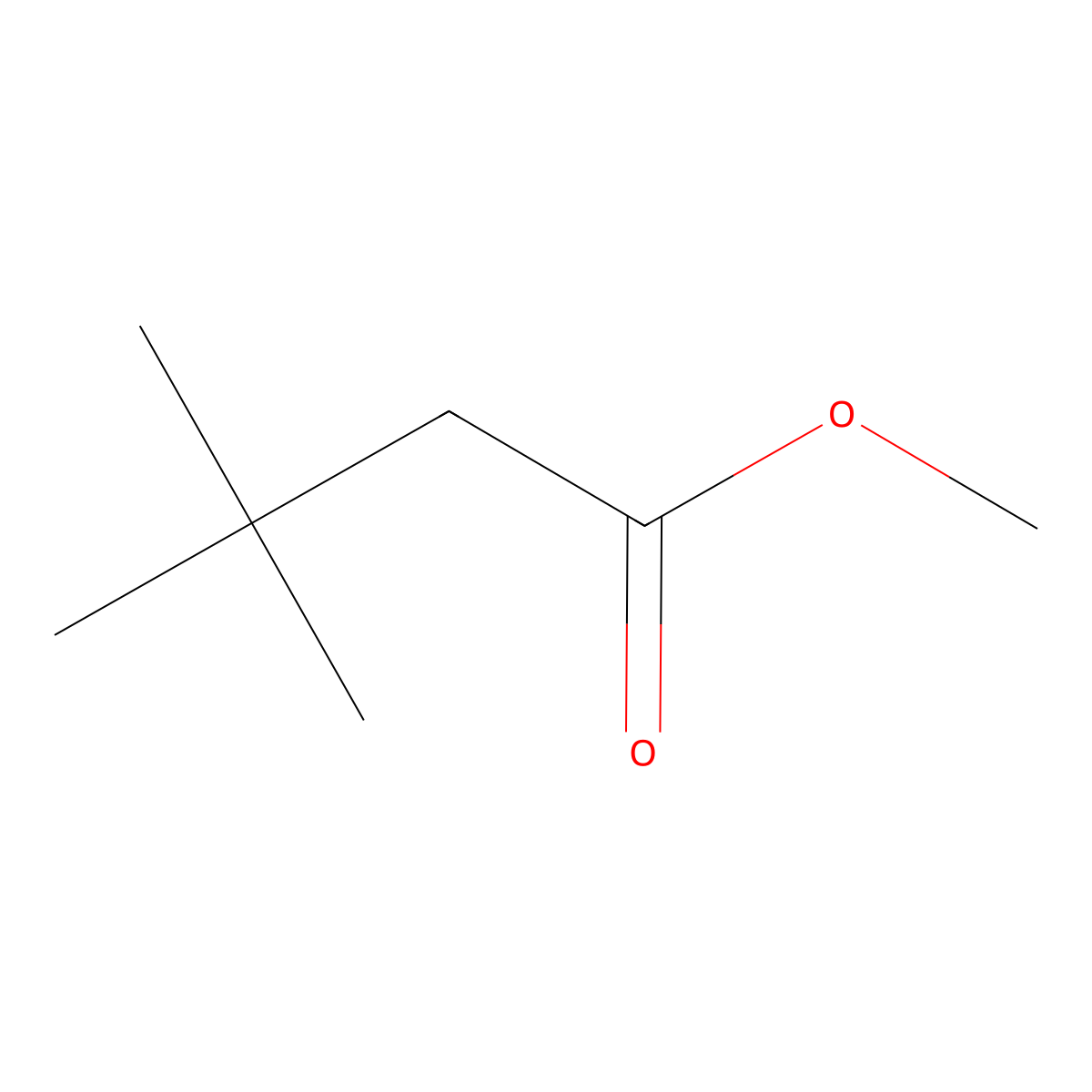 Methyl 3,3-dimethylbutyrate molecular structure, CAS 10250-48-3
