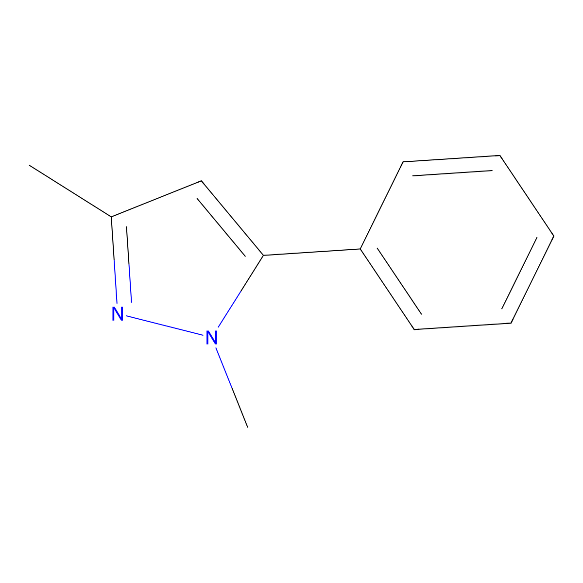 1,3-Dimethyl-5-phenyl-1H-pyrazole molecular structure, CAS 10250-58-5