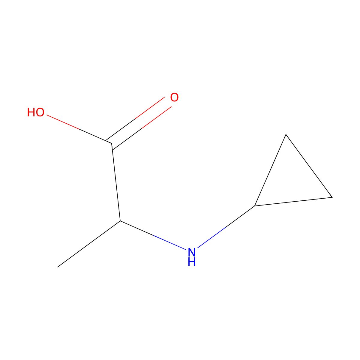 2-(Cyclopropylamino)propanoic acid molecular structure, CAS 10250-97-2