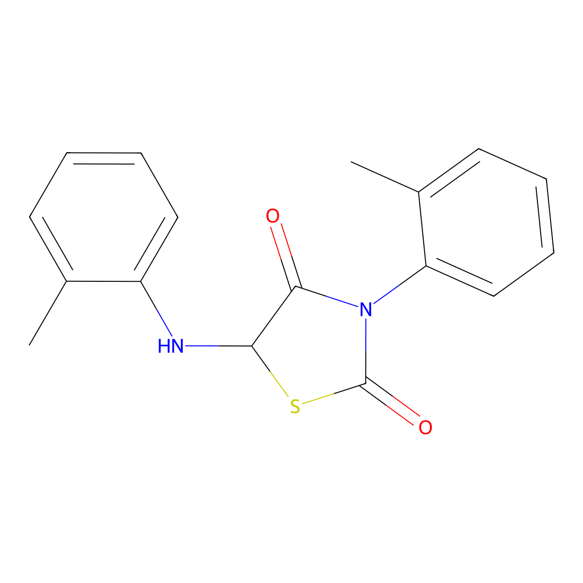 3-(o-Tolyl)-5-(o-tolylamino)thiazolidine-2,4-dione molecular structure, CAS 1025010-15-4