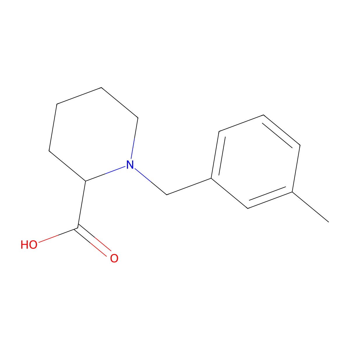 1-(3-Methylbenzyl)piperidine-2-carboxylic acid molecular structure, CAS 1025013-26-6