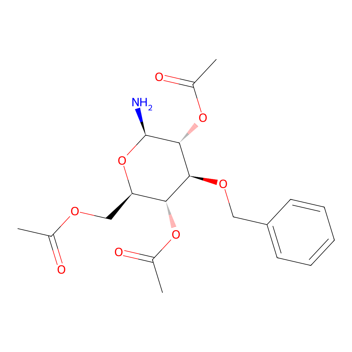 (2R,3r,4s,5r,6r)-2-(acetoxymethyl)-6-amino-4-(benzyloxy)tetrahydro-2h-pyran-3,5-diyl diacetate molecular structure, CAS 1025019-40-2