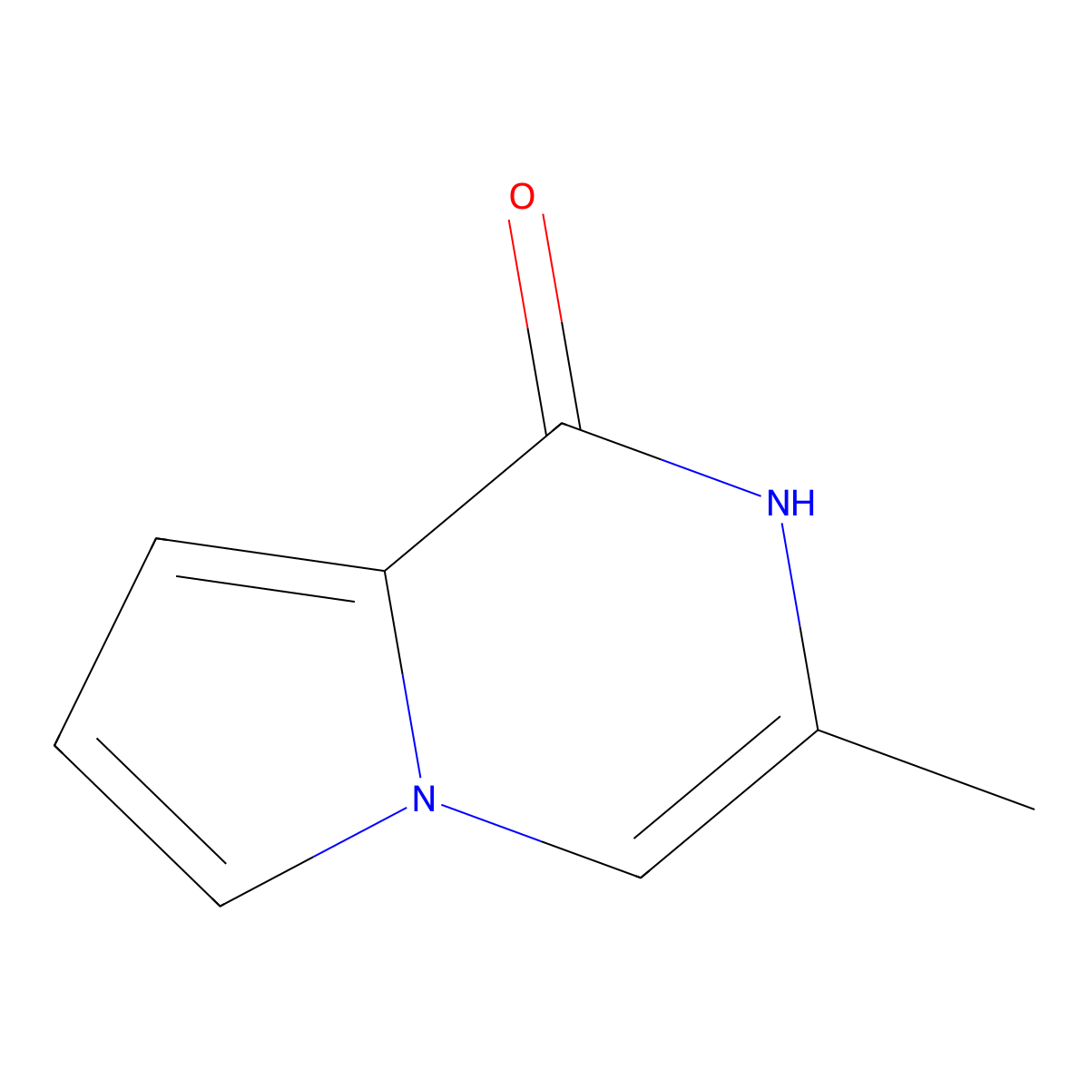 3-Methylpyrrolo[1,2-a]pyrazin-1(2H)-one molecular structure, CAS 1025054-80-1